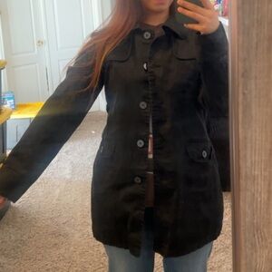 Dollhouse Black Trench Coat for Women